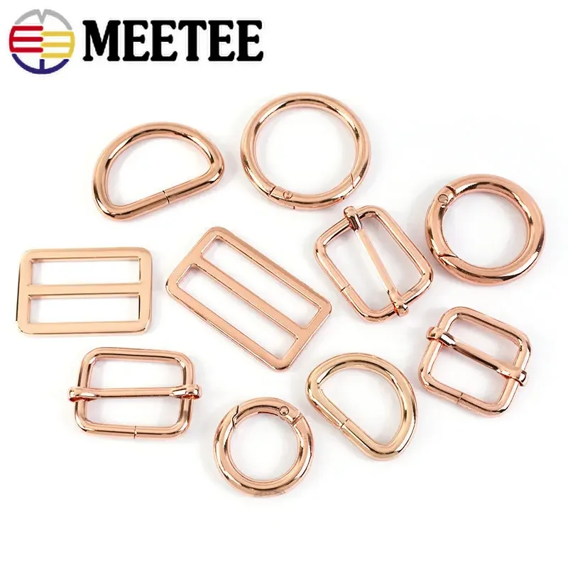 D Ring Strap - 5/10 Stuks RoseGold Metalen Tas Gespen